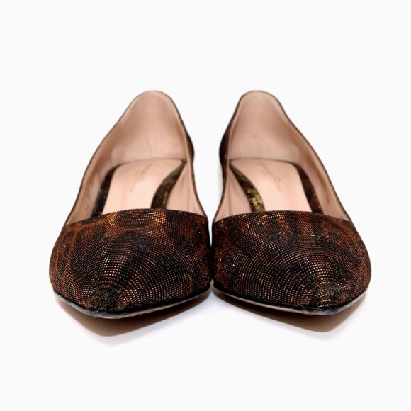 Gianvito Rossi 38 Worn Once Exopard Leopard Metallic Shimmer Heels - Picture 10 of 16